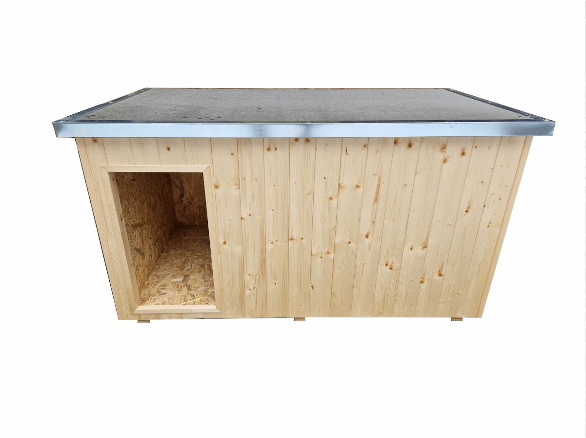 Psí bouda XL – zateplená dřevěná bouda pro psa, 150×80×80 cm