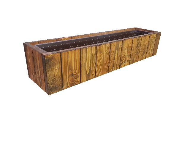 Dřevěný samozavlažovací truhlík patina dub 85cm