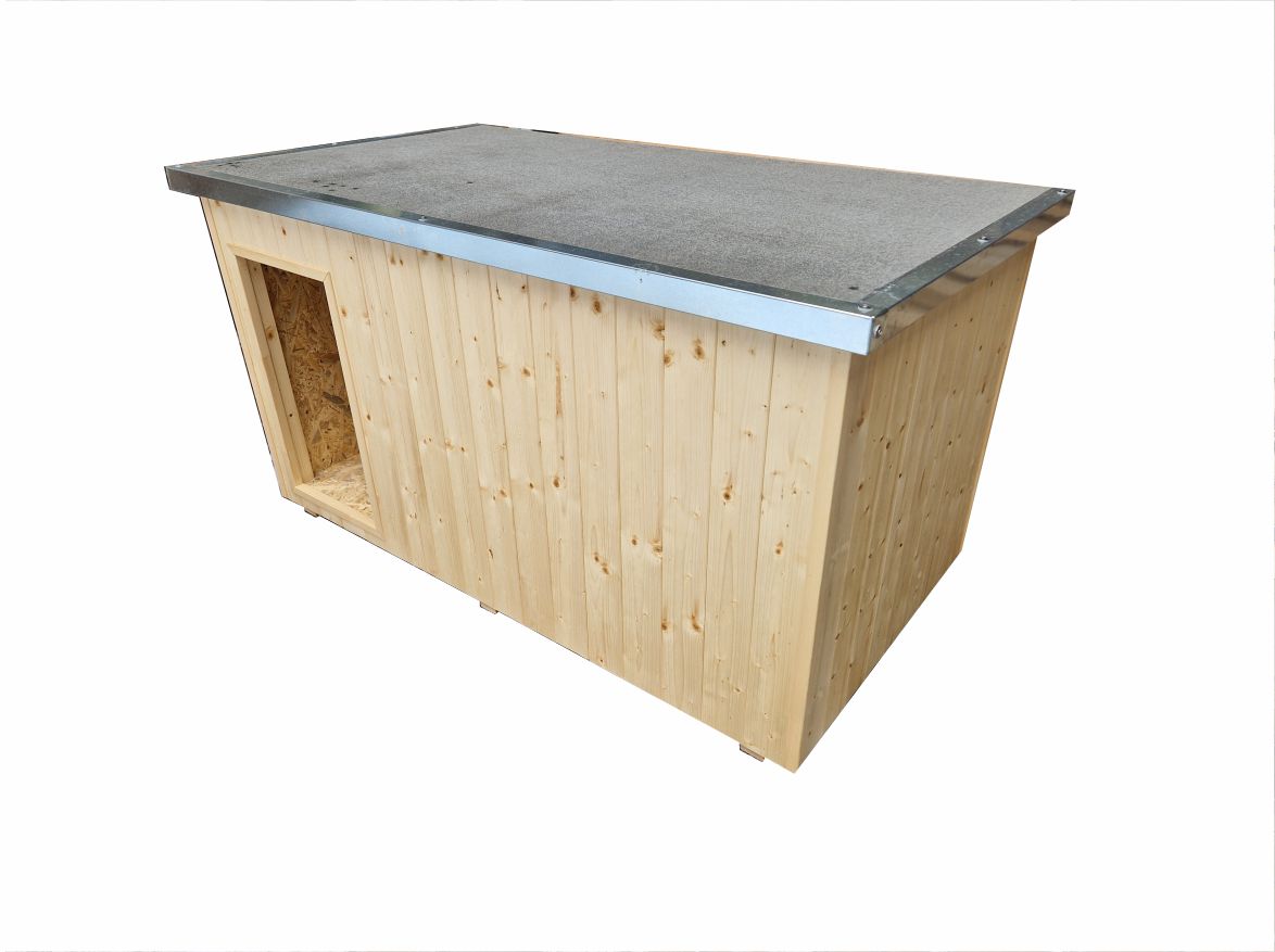 Psí bouda XL – zateplená dřevěná bouda pro psa, 150×80×80 cm