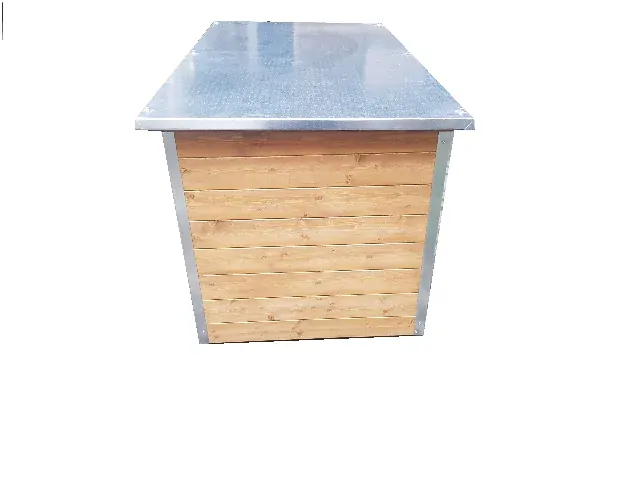 Psí bouda L – zateplená dřevěná bouda pro psa, oplechovaná, 130×70×70 cm