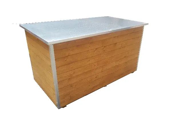Psí bouda XL – zateplená dřevěná bouda pro psa, oplechovaná, 150×80×80 cm